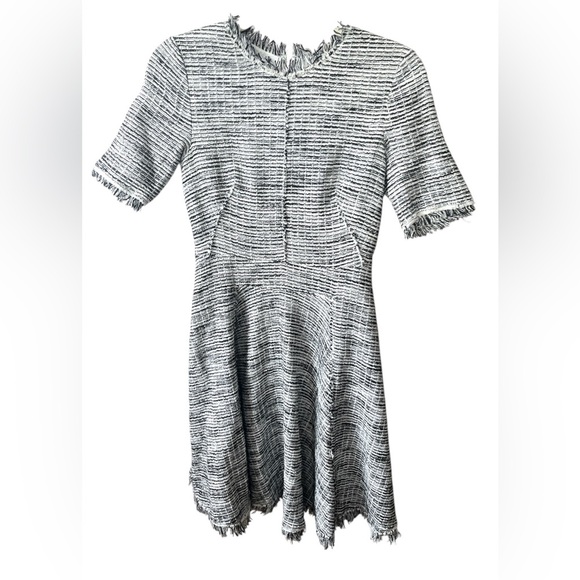 Rebecca Taylor Boucle Tweed Fit and Flare Dress size 0 - Picture 1 of 5